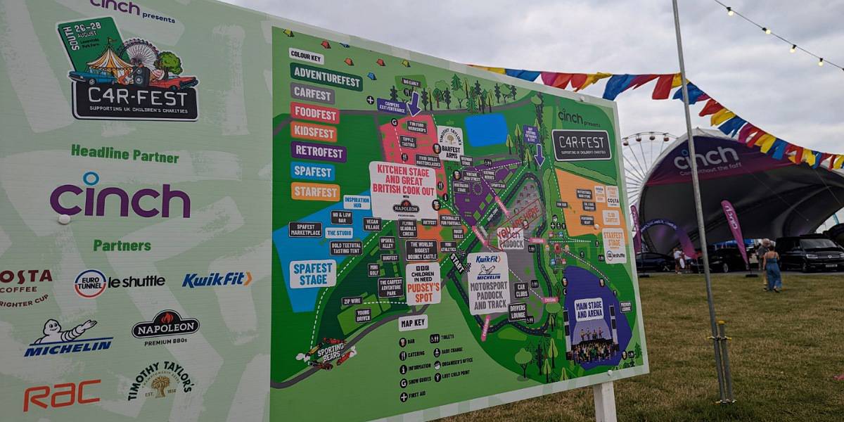 signboard map of carfest